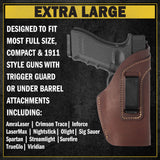 Defender 2.0 IWB Gun Holster | Fits Full Size, Compact, 1911 w/ Trigger or Under Barrel Attachments