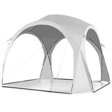 11 x 11 Feet Patio Sun Shade Shelter Canopy Tent Portable UPF 50+ Outdoor Beach-White-0
