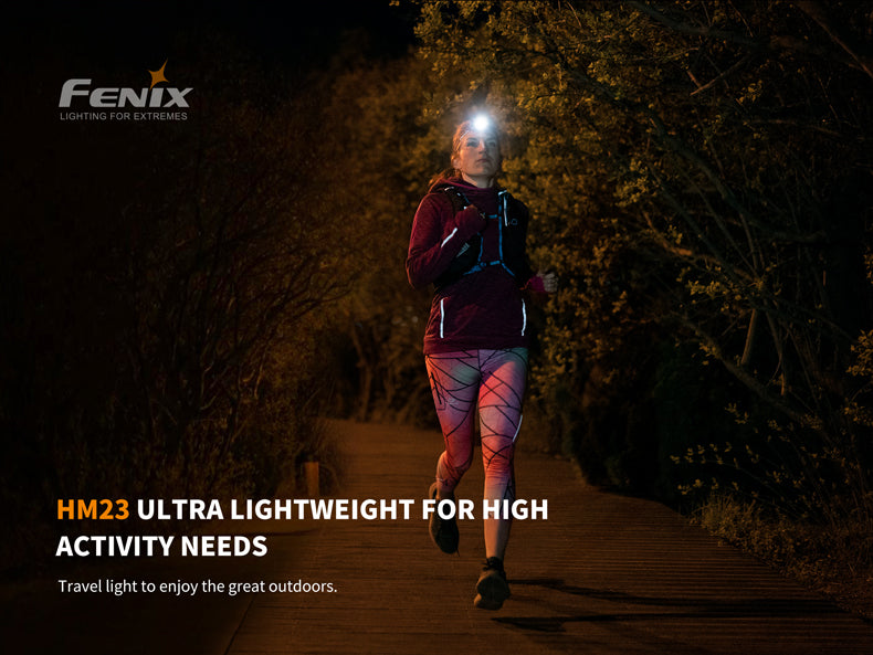 Fenix HM23 Headlamp Ultralight For Hiking And Running With AA Power For Outdoor Enthusiasts