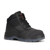 Rockrooster Crisson Side Zip Steel Toe Leather Work Boots For Construction Crews