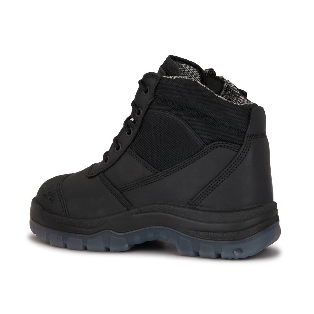 Rockrooster Crisson Side Zip Steel Toe Leather Work Boots For Construction Crews