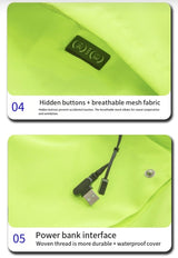 LITEGUEST Smart Heated Reflective Work Jacket for Outdoor Duty