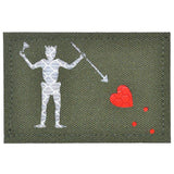 Laser Cut Reflective Edward Teach Blackbeard Pirate Flag- 2x3 CORDURA® Patch Black Beard