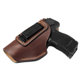 The Defender Leather IWB Holster | Fits Glock 42 | P365 | Hellcat | Lifetime Warranty | Made in USA