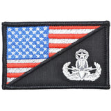 EOD MASTER Explosive Ordnance Disposal USA Flag - 2.25x3.5 Patch