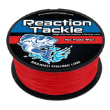 Reaction Tackle Braided Fishing Line - NO FADE Red