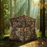 3 Person Portable Pop-Up Ground Hunting Blind with Tie-downs-2