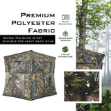 3 Person Portable Pop-Up Ground Hunting Blind with Tie-downs-3