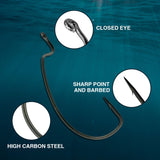 Reaction Tackle Offset EWG Worm Hooks (25-Pack)