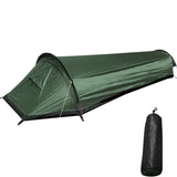 Ultralight Single-Person Camping Tent Green-0