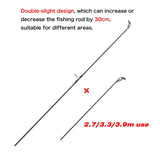 2-Tips 4.2m Carbon Fiber Carp Fishing Rod Grey-2
