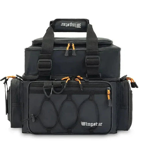 Waterproof Fishing Gear Shoulder Bag Camping Black-0