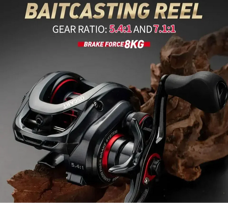 9BB Baitcasting Fishing Reel with Spare Spool Black-1