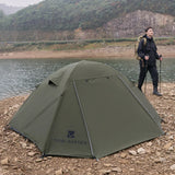 Double-Layer Camping Tent Olive Green-1
