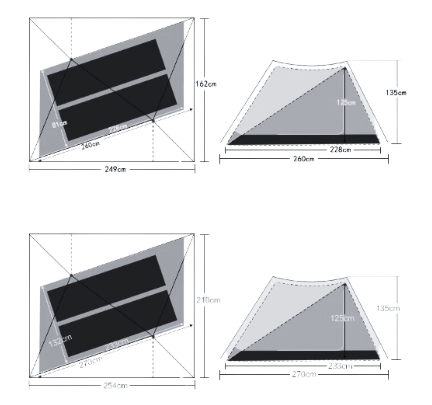 Double-Sided Silicon-Coated Pyramid Tent-1