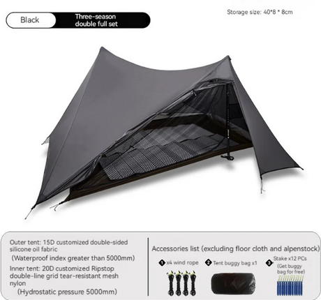Double-Sided Silicon-Coated Pyramid Tent-2