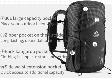 Unisex Multifunction Hiking Daypack for Travel-4