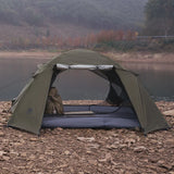 Double-Layer Camping Tent Olive Green-3