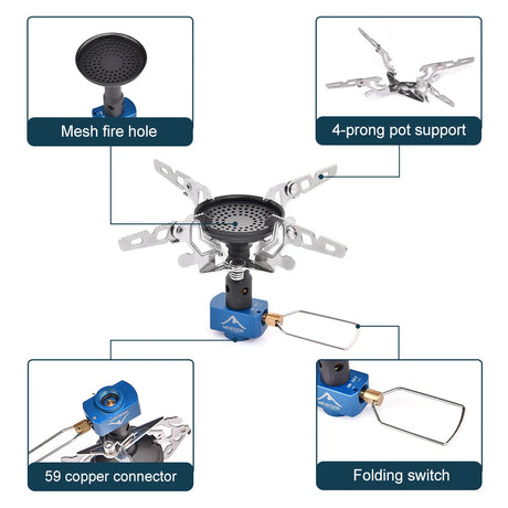 3300W Camping Gas Burner Silver-4
