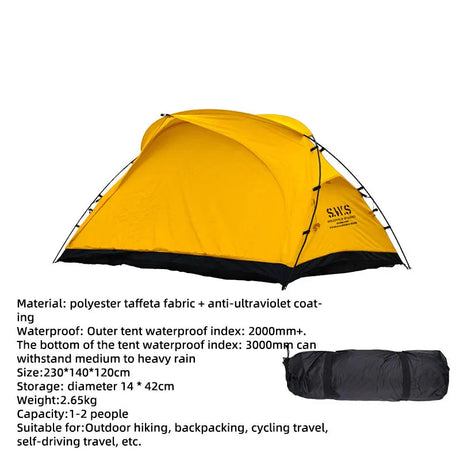 3-Season Camping Tent Breathable Mesh Yellow-3