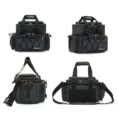 Waterproof Fishing Gear Shoulder Bag Camping Black-2