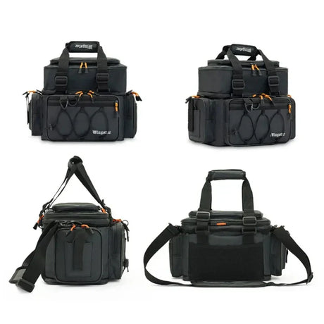 Waterproof Fishing Gear Shoulder Bag Camping Black-2