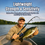 Reaction Tackle Telescopic Spinning Rod – Carbon Travel Fishing Rod – Collapsible Rod for Freshwater and Saltwater - NEW