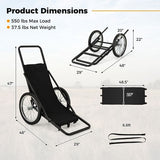550 LBS Folding Deer Game Cart with Polyester Liner for Hunting-2