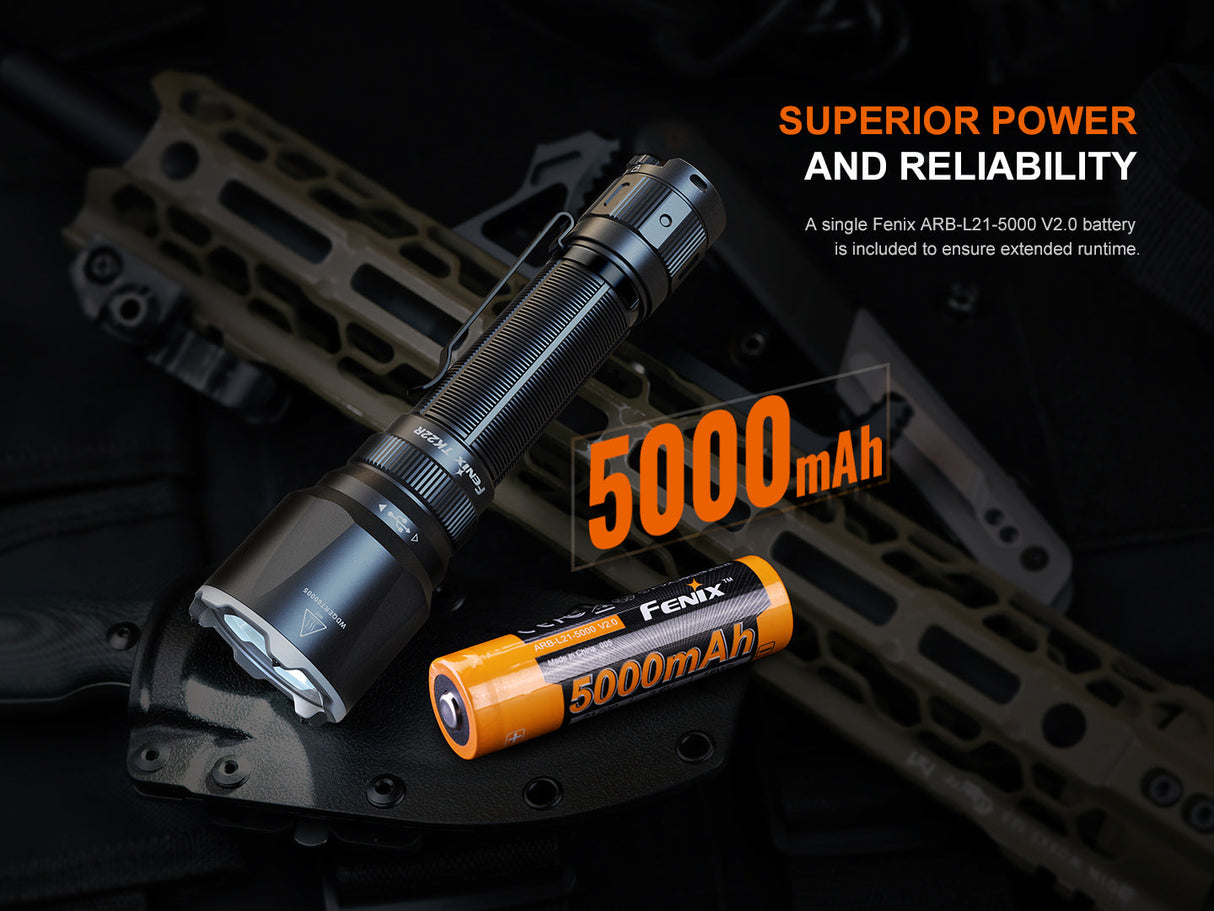 Fenix TK22R Rechargeable Flashlight - Adventure Ready