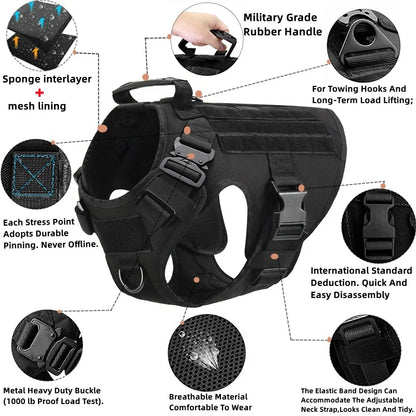 Tactical Military Dog Harness and Leash Set-1