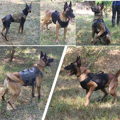 Tactical Military Dog Harness and Leash Set-4