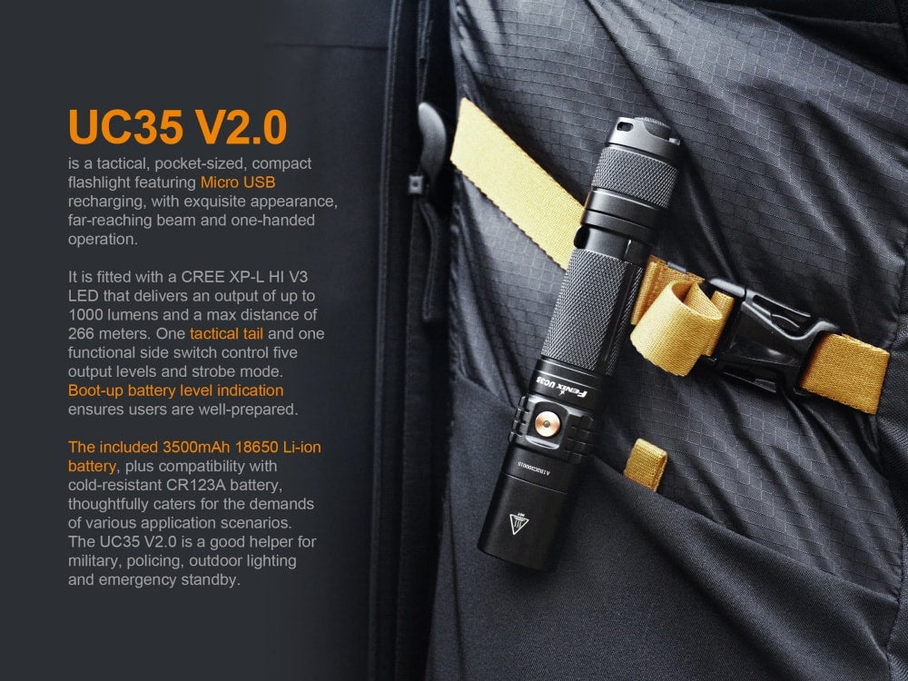 Fenix UC35 V2.0 EDC LED Flashlight – Adventure-Ready