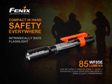 Fenix WF05E Intrinsically Safe Flashlight For Hazardous Environments Workers Three Output Modes 10 30 85 Lumens