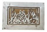 Decorative White Wolf Gun Cabinet Wall-Mounted & Lockable – Weapon Safe for Protective Gun Keeping & Household Defense Equipment