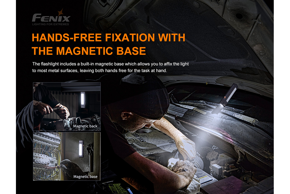 Fenix WT16R Rechargeable Work Light With 300 Lumen Output Magnetic Back And Side Light For Technicians