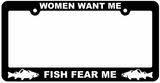 Fishing License Plate Frames w/ Graphics