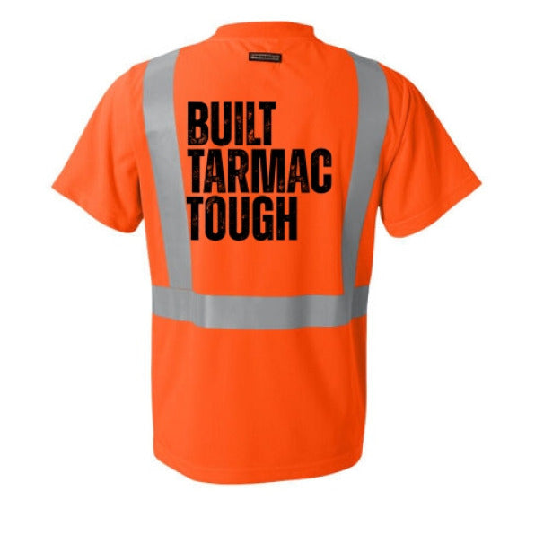 Hi Vis Microfiber Work Shirt Built Tarmac Tough By The Crew Hangar For Construction Crews