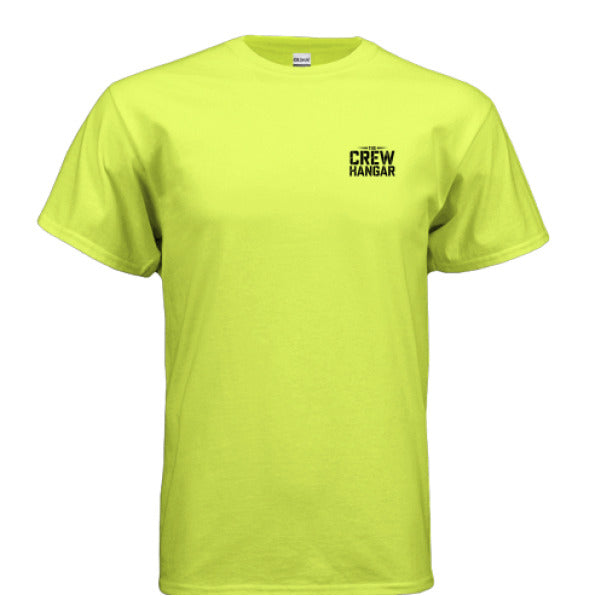 The Crew Hangar Hi Vis Standard Tee Tarmac Tough Durable Gildan Ultra Cotton For Ramp Crews