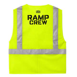 Ramp Crew Vest Hi Vis Class 2 ANSI The Crew Hangar Breathable Design With Storage And Identity Features