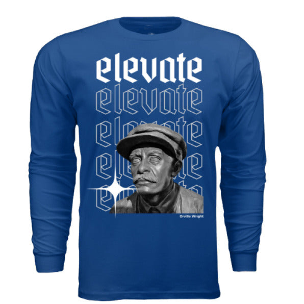 Orville Wright Vintage Long Sleeve Elevate Ultra Soft Tri Blend Breathable The Crew Hangar For Aviation Enthusiasts