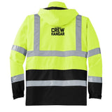 The Crew Hangar CornerStone ANSI Class 3 Waterproof Parka Hi Vis For Outdoor Professionals