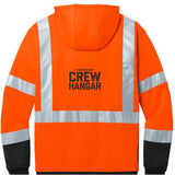 CornerStone ANSI Class 3 Hi Vis Fleece Hoodie With 2 Inch Reflective Tape For 360 Degree Visibility For Worksites