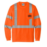 CornerStone Reflective Mesh Long Sleeve Shirt Built for Track Crews ANSI Class 3 With 2in Reflective Tape