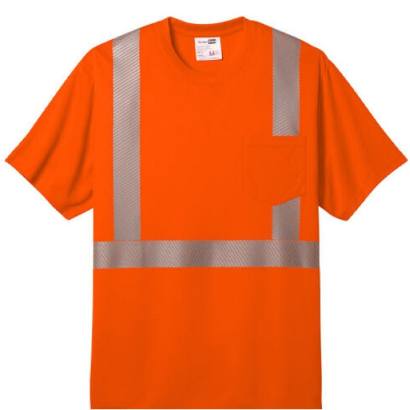 Hi Vis Crew Tee The Crew Hangar Edition ANSI Class 2 Reflective Safety Shirt For Industrial Workers