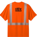 Hi Vis Crew Tee The Crew Hangar Edition ANSI Class 2 Reflective Safety Shirt For Industrial Workers