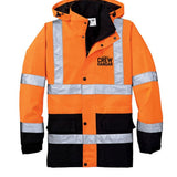 The Crew Hangar CornerStone ANSI Class 3 Waterproof Parka Hi Vis For Outdoor Professionals