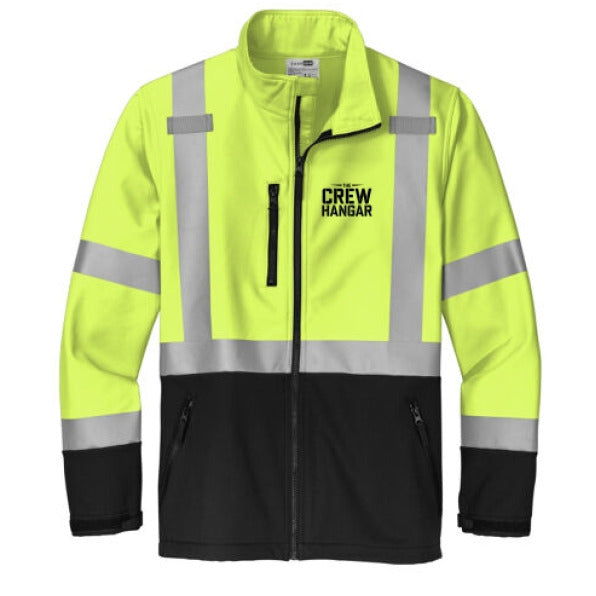 Ramp Boss Hi-Vis Shell The Crew Hangar Pro Grade Class 3 Waterproof Breathable Soft Shell For Field Professionals