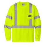 CornerStone Reflective Mesh Long Sleeve Shirt Built for Track Crews ANSI Class 3 With 2in Reflective Tape