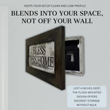 Wood Gun Cabinet - Bless This Home And All Who Enter Wall Gun Cabinet - Hidden Wall Storage - Hidden Gun Safe - Handcrafted Gun Concealment Furniture - Hidden Gun Storage by Bellewood Designs