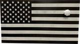 American Flag Decorative & Secure Wall-Mounted Gun Cabinet (Black & White Distressed)